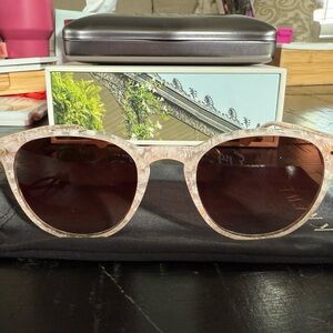 KREWE Landry Pink Plaid sunglasses